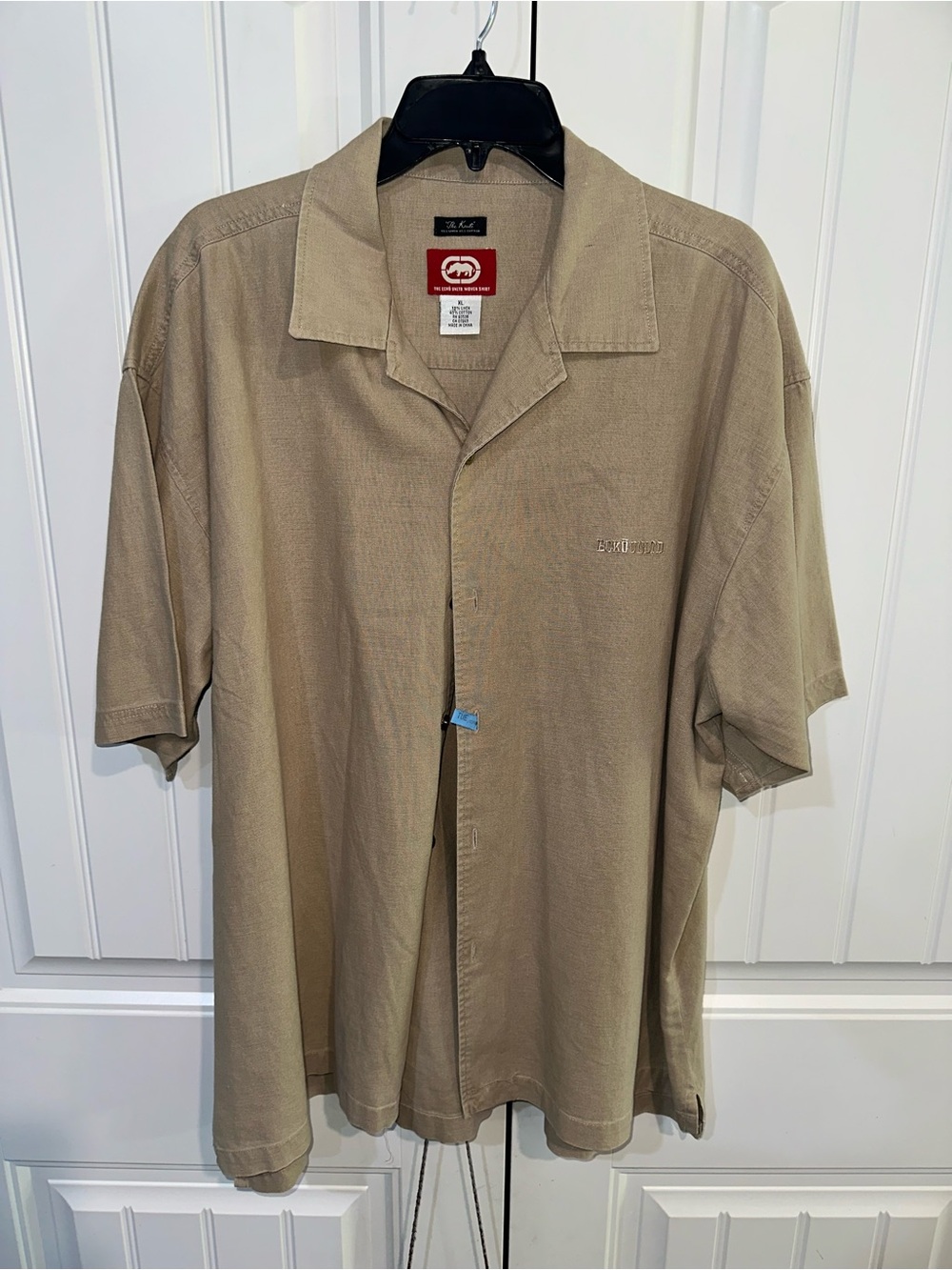 Echo Unlimited Linen Cotton Men’s Button Down Casual Shirt Size XL